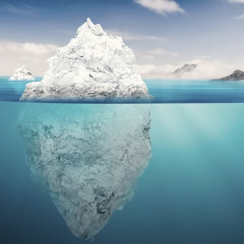 iceberg, hielo flotando